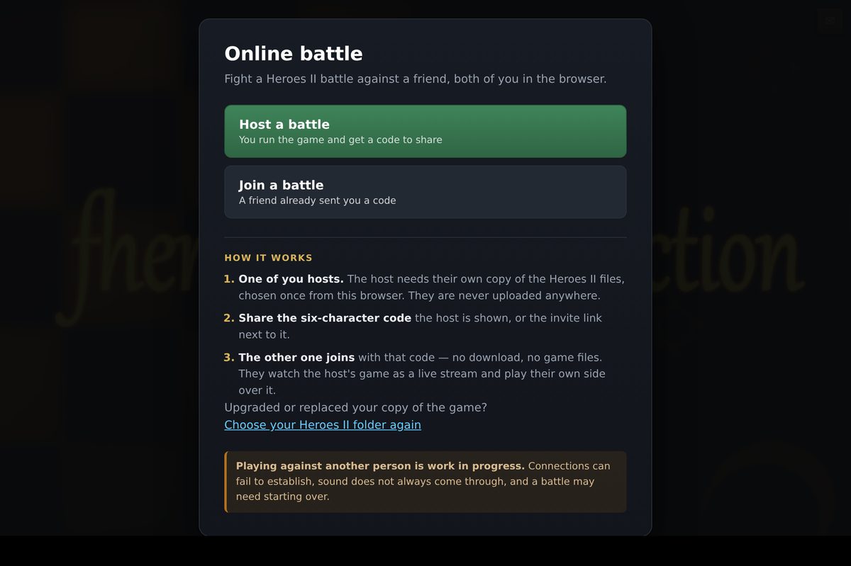 The host's lobby screen with Host a battle and Join a battle options